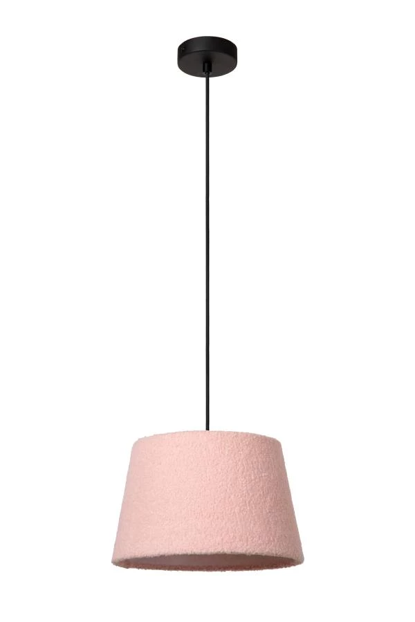 Lucide WOOLLY - Lámpara colgante - Ø 28 cm - 1xE27 - Rosa - apagado